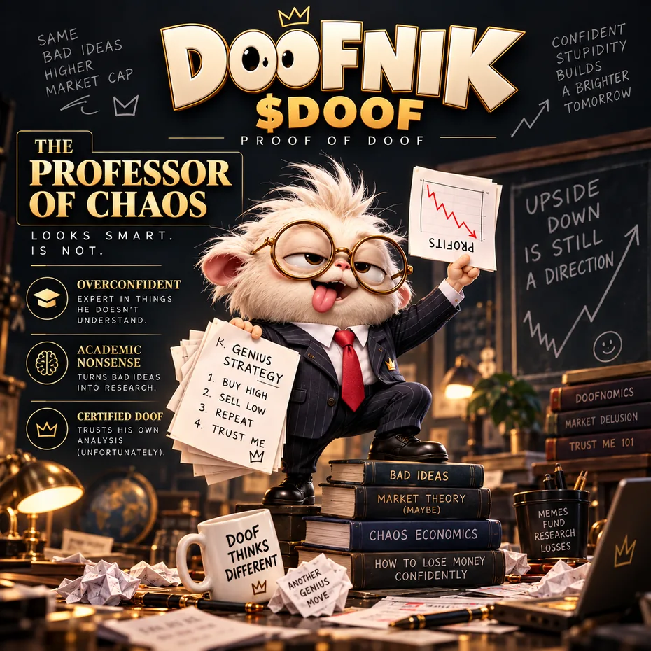 The Professor of Chaos presenting his infamous buy-high, sell-low genius strategy